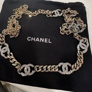 Silver and gold belt